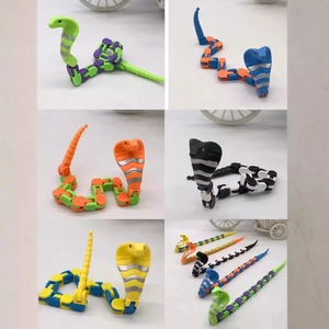 Multi-colored 24 links wacky tracks fidget toy sets shown in various color combinations