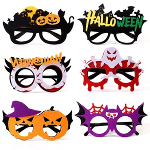 Montures De Lunettes Décoratives Halloween Feutre Plastique Citrouille Chauve-Souris Fantôme Pour Cosplay Accessoires Photo