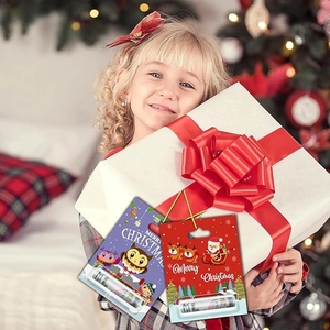 Christmas money gift card featuring Santa and owl designs for festive holiday celebrations