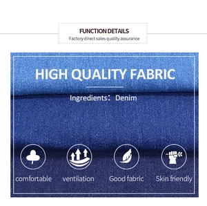 Macro du tissu denim bleu foncé respirant de haute qualité pour short pour femmes