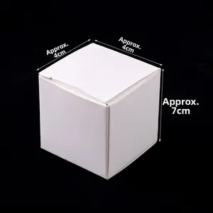 White matte cardboard gift box packaging for crystal tree with 4cm by 7cm dimensions