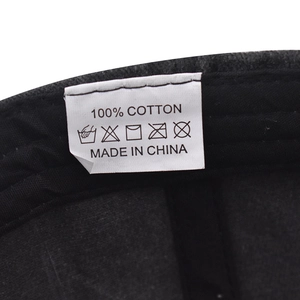 Detailed view of the 100% cotton wash label inside the Friday vintage baseball cap