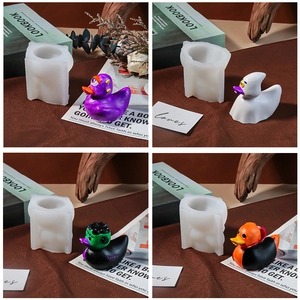 DIY siliconen mal voor Halloween eenden met vampier spook en duivel ontwerpen