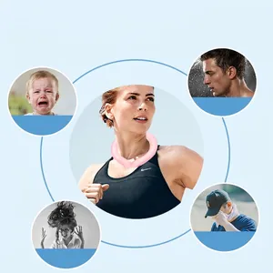 Pink PCM cooling neck ring for summer outdoor sports and instant heat relief
