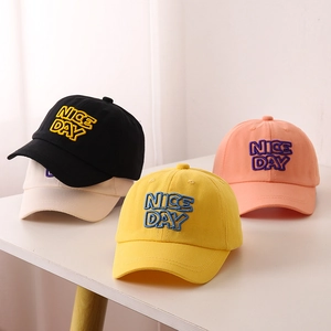 Casquettes de baseball en coton pour enfants avec broderie NICE DAY en plusieurs couleurs