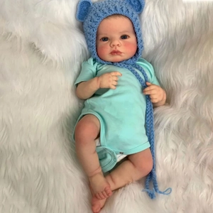 Lifelike Reborn Baby Doll Realistic Handmade Painted Newborn Loulou Awake Simulation Soft Vinyl Fabric Body Toy Gift For Kids