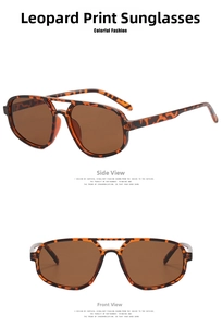 Detail of retro pilot sunglasses with tortoise shell frame and amber lenses from dual views