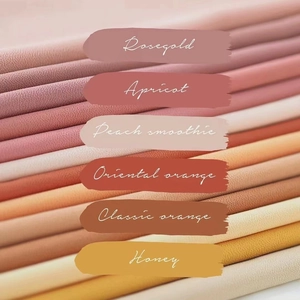Chiffon pearl hijab in multiple warm colors like Rosegold, Apricot and Peach