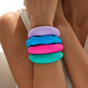 Irregulärer Geometrischer Offener Armreif Acryl Dicke Textur Persönlichkeit Übertrieben Mode Armband Schmuck Für Damen