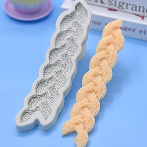 Knit Braid Rope Shape Silicone Mold For DIY Cake Decorating Fondant Chocolate Mousse Baking Tool