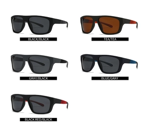 Classic polarized sunglasses for men displayed in five diverse color variations