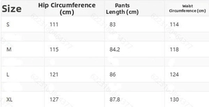 Detailed size chart for maternity shorts showing measurements for hips and waist in cm