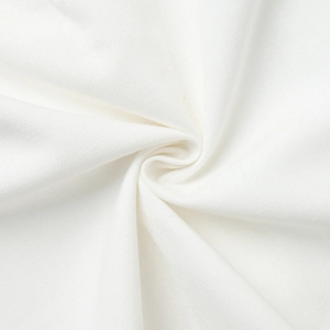 Macro detail of high-quality white cotton fabric texture with spiral fold texture