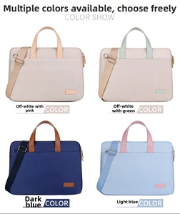 Four color variants of a waterproof laptop bag with adjustable shoulder straps