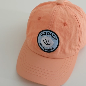 Pfirsichorangefarbene schnelltrocknende Kinder-Baseballkappe mit Wolken-Stickerei