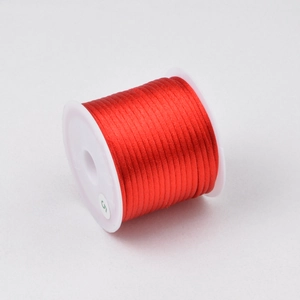 Bobina di filo di seta coreana rossa da 1,5 mm per nodi e gioielli DIY