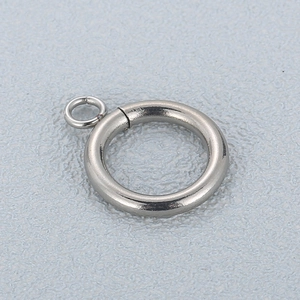 Round Circle Ring Pendant Stainless Steel DIY Geometric Charm Connector For Jewelry Making Accessory