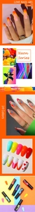 Neon series nail art liner gel set with 14 vibrant fluorescent colors for creative drawing