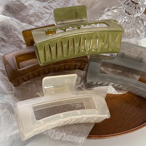 Set di 4 mollette per capelli grandi rettangolari in colori gelatina assortiti