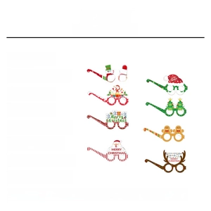 Detailed specs of 8-piece Christmas paper glasses set for festive party decorations