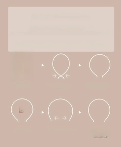 Detail guide showing flexible alloy material and adjustable method for satin headband