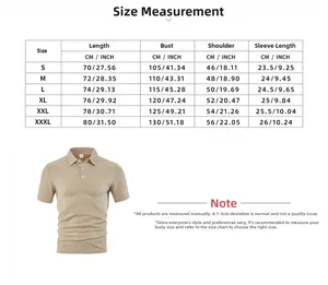 Tableau des tailles pour polo en maille homme avec mesures en CM et INCH
