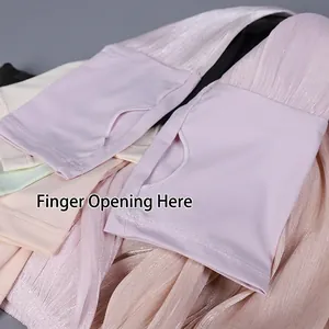 Sparkling fingerless sun protection sleeves in multiple colors with thumb hole detail