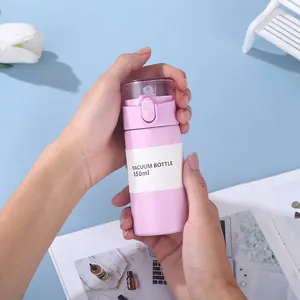 Mini Pocket Vacuum Insulated Cup Stainless Steel Portable Leak-Proof Water Bottle With Bounce Lid For Outdoor Travel