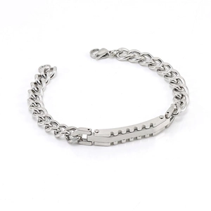 Bracelet Chaîne Cubaine Acier Inoxydable Design Engrenage Mécanique Industriel Hip Hop Punk Bijoux Pour Hommes Plaqué Or