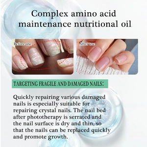Amino acid nail treatment oil for repairing damaged nails and promoting healthy growth