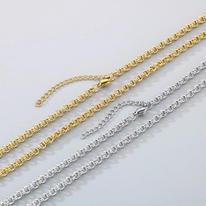 Minimalist gold and silver cross necklaces with adjustable lobster clasp and chain