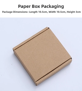 Brown kraft paper packaging box for shipping measuring 10.5 x 10.5 x 3 cm dimensions