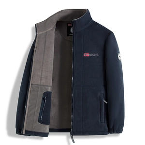 Giacca In Pile Uomo Collo Alto Outdoor Caldo Ispessito Full Zip Pile Cappotto Casual Abbigliamento Invernale