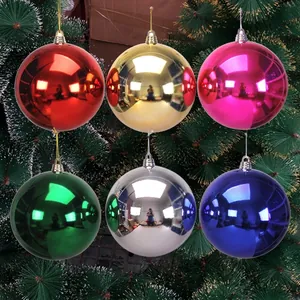 Glänzende Galvanisierte Weihnachtskugeln Hängende Ornamente Für Weihnachtsbaum Einkaufszentrum Schaufenster Party Dekoration Spiegelglanz Kunststoff Farbige Kugeln