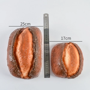Artificial PU bread models in 25cm and 17cm sizes for bakery decor and photo props