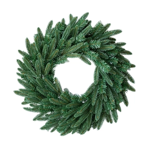 Ghirlanda natalizia in PE verde 50cm con punte innevate realistiche per porta d'ingresso