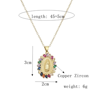 Collana in rame con ciondolo Buddha seduto in zircone dimensioni 3x2cm e catena da 45cm