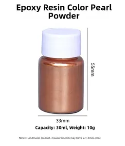 30ml copper mica pearl powder in 55x33mm plastic bottle for resin DIY and soap making