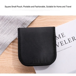 Portable 10-piece sewing kit in a compact black square travel case for home use