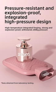 Bouillotte rose antiexplosion avec texture diamant supportant une pression de 200kg