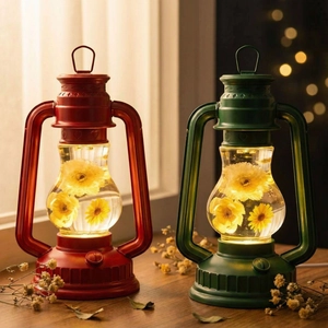 Retro-Petroleumlampe-Harzform für DIY-Blumenproben-LED-Nachtlicht-Dekoration