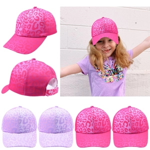 Kids Baseball Cap Cotton Leopard Print Fashion Outdoor Sunshade Adjustable Hat For Boys Girls