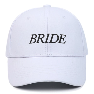 Bride Embroidery Cotton Baseball Cap Adjustable Breathable Sun Protection Wedding Party Bachelorette Trip Hat