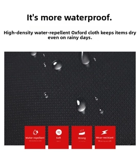 Detailaufnahme von wasserdichtem Oxford-Gewebe mit Wassertropfen für Herren Brusttasche