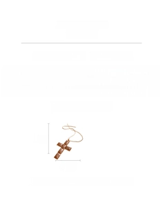 Detail showing resin cross pendant dimensions of 5.5cm and 92cm long twist chain necklace