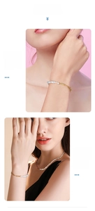 Dettaglio del bracciale e collana in argento s925 con perle barocche e catena a graffetta