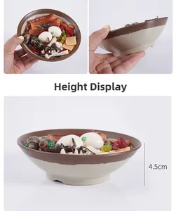 Detail showing height of realistic river snail rice noodle model with rich toppings