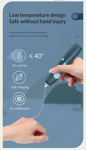 Detalle del bolígrafo 3D de baja temperatura con carga USB y diseño seguro para niños