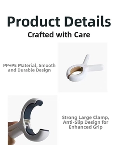 Detail of large windproof laundry clip with grey non-slip pads and sturdy PP material