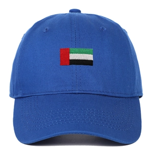 Casquette de baseball classique bleue avec broderie du drapeau des Émirats arabes unis
